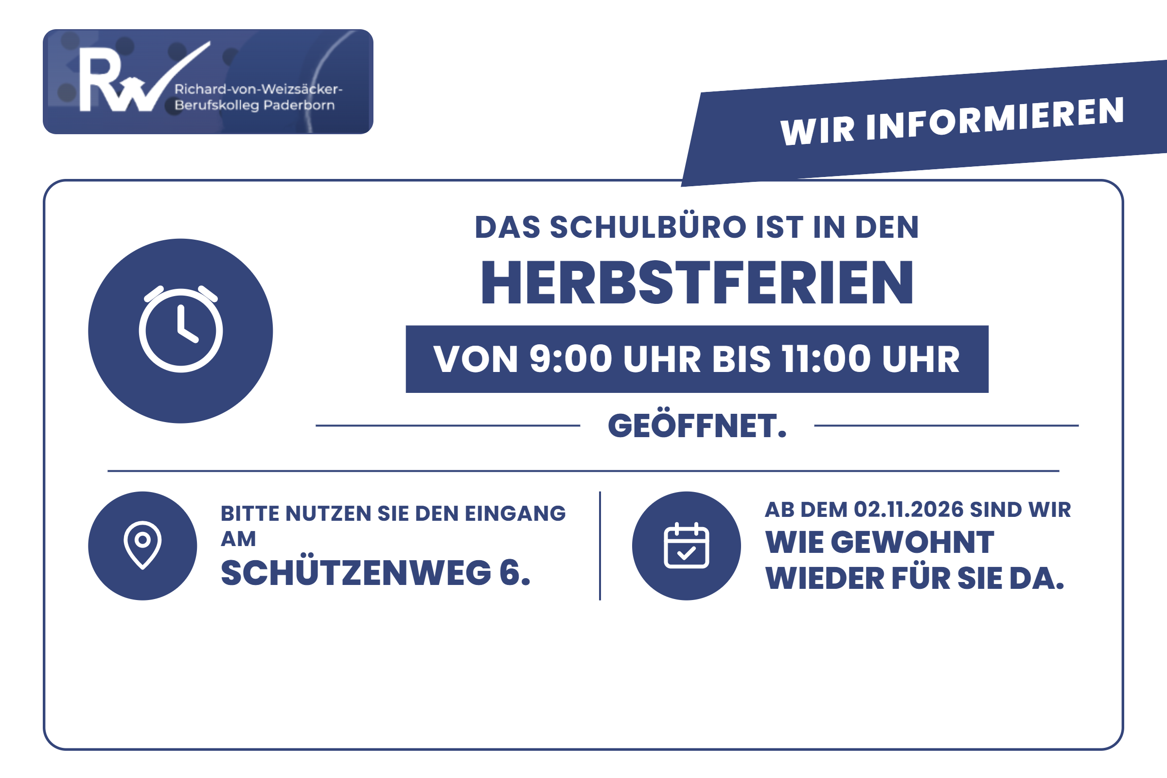 Mehr über den Artikel erfahren Herbstferien 2026